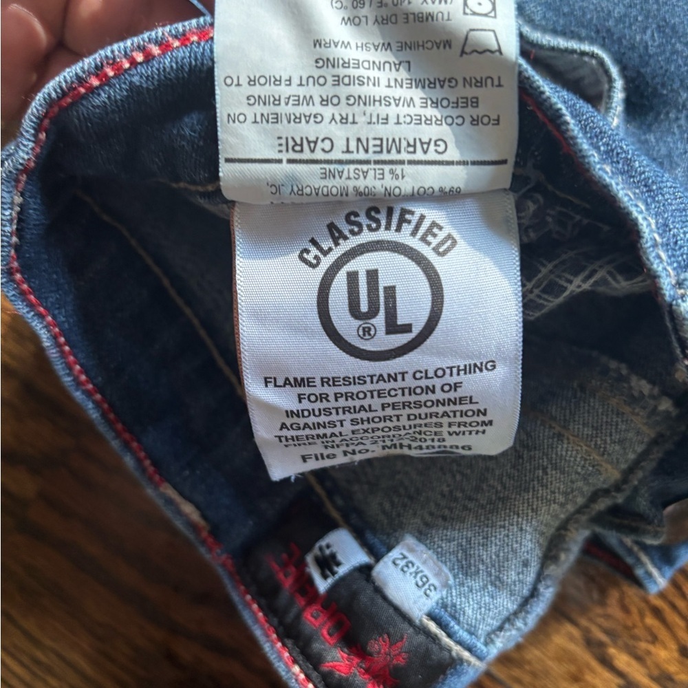 DRIFIRE Work Jeans 36x32" Denim Stretch Denim Flame Resistant Pants - Picture 10 of 11